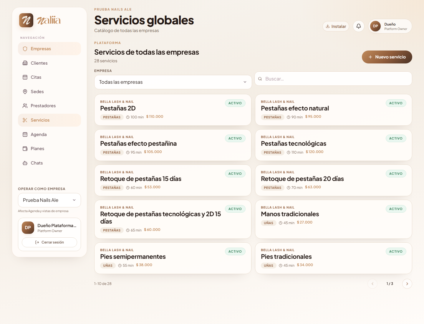 Servicios globales